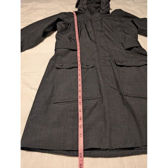 Merrell women's size small opti-shell gray black thigh length rain jacket - Picture 12 of 12